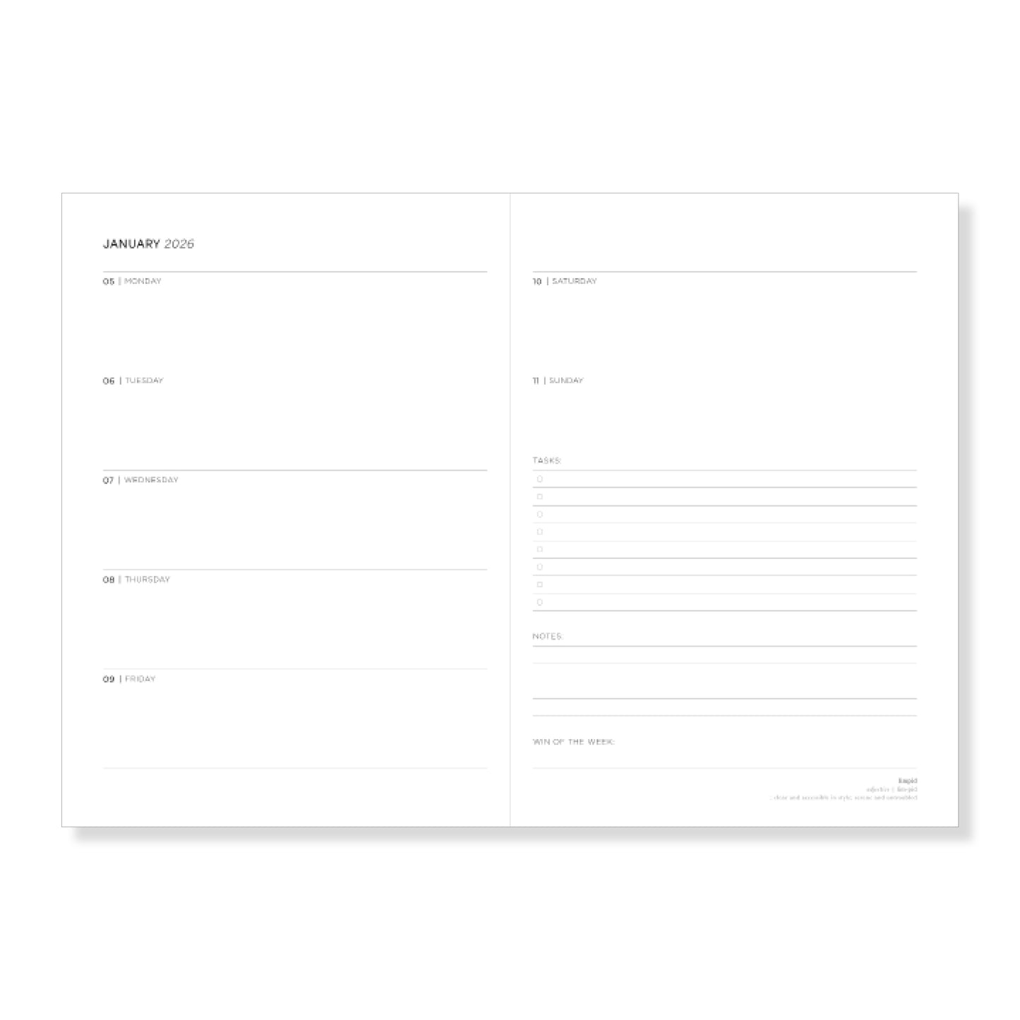 2026 DIARY A5 - Iconic Red (Pre-order)